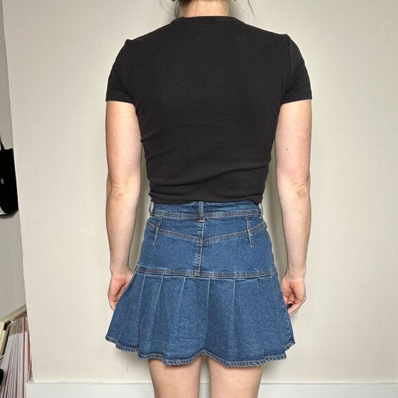 Wild Fable y2k flared Denim Skirt Size 4 - Picture 5 of 5